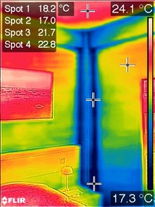 Fotografía térmica de habitación - Ahorrar energía en tu casa
